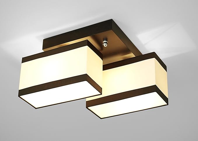 Wero Design Vitoria 001 Ceiling Light White Brown Stripes Wenge
