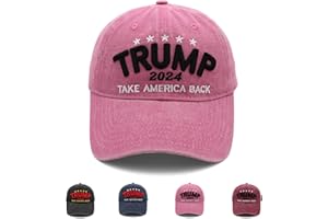 HOMESLIK Trump Hat 2024 MAGA Hat Take America Back Donald Trump Gifts Trump Merchandise 3D embroidery Baseball Cap for Women Men