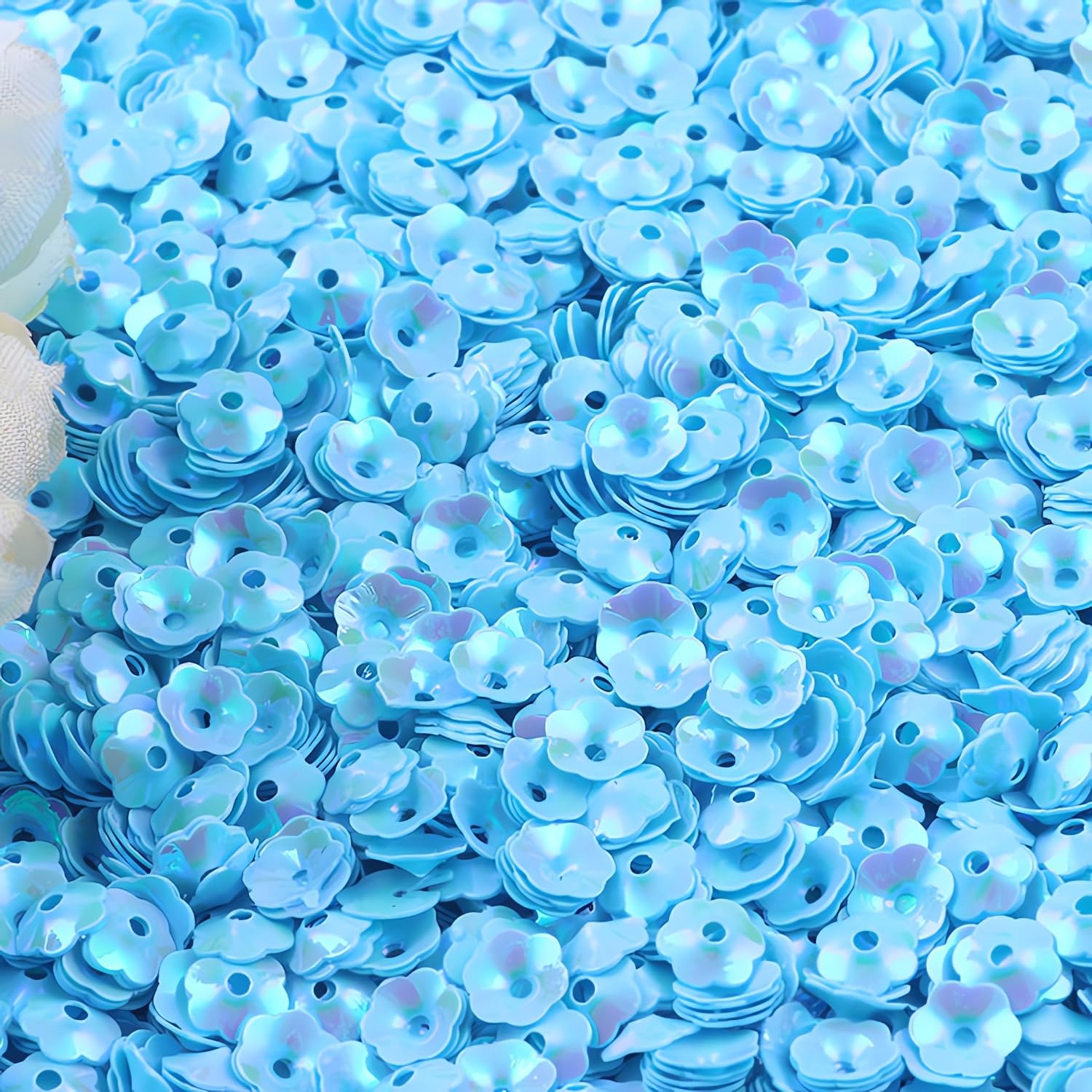 4000pcs 6mm Glitter Flower Bulk Loose Sequins