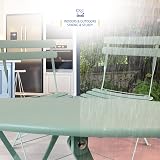 SUNMER 3 Piece Patio Bistro Set - Foldable Table & Chairs, Mint Green view 6