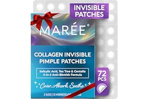 MAREE Invisible Pimple Patches - Clear Pimple Patches for Face - Hydrocolloid Acne Patches Anti Blemish - Zit Stickers for Face - Parches Para Acne - Pinple Zit Patches Pimple Stickers - 72 Dots