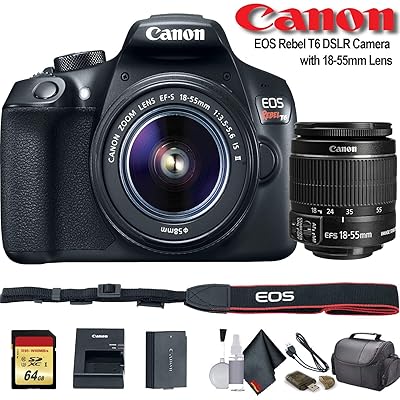 18 55mm Canon T6 Amazon Canon EOS Rebel T6 Digital SLR Camera Lens