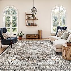 HILORUUG Washable Area Rug - 8x10 Bedroom Living