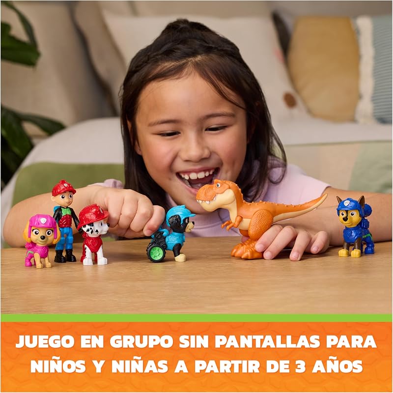 : The Dino Movie, Set de Aventuras con Dinosaurios, colecciona 6 Figuras de acción, como Ryder, Rex y el T. Rex Timmy, Juguetes para niños y niñas preescolares, a Partir de 3 años