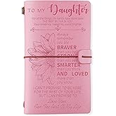 BeauGift Daughter Gifts from Mom Dad, Gifts for Daughter Birthday Graduation Wedding-140 Page Refillable to My Daughter Journal, 140 Page Refillable Inspirational Writing Notebook