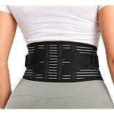 Izyda Lightweight Back Brace for Women &amp; Men, Back Support Belt, XX-Large | Thin, Breathable Mesh, 4 Flexible Stays, Dual Strap Design, Fits Under Clothes, Car &amp; Office Chair Use, Plus Size Available