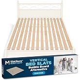 Meliusly King Bunkie Board 76x80 - Heavy Duty Vertical Wood Bed Slats | SlatSure Box Spring Alternative - Foldable Wood Mattress Support for Platform Bed Frames, Under 2.5" Spacing, Non-Slip