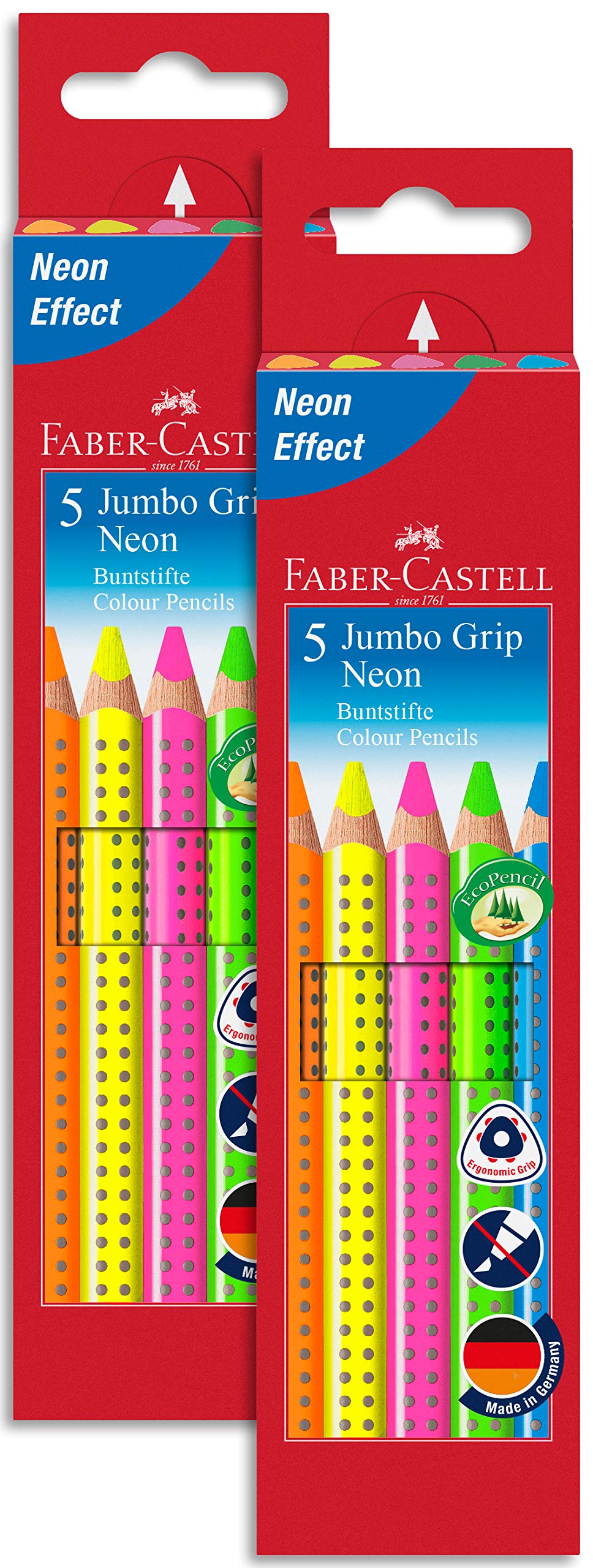 Faber Castell 110994 "Jumbo Grip Neon" Crayons