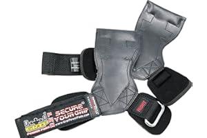 GRIP POWER PADS Lifting Grips PRO Weight Gloves Heavy Duty Barbell Gymnastics Straps Alternative to Power Hooks Deadlifts Adjustable Neoprene Padded Wrist Wrap