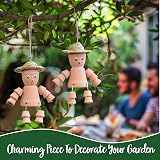 VELENTI Garden Decor Pots Set Of 2 Clay Terracotta Flower Pot Men view 6