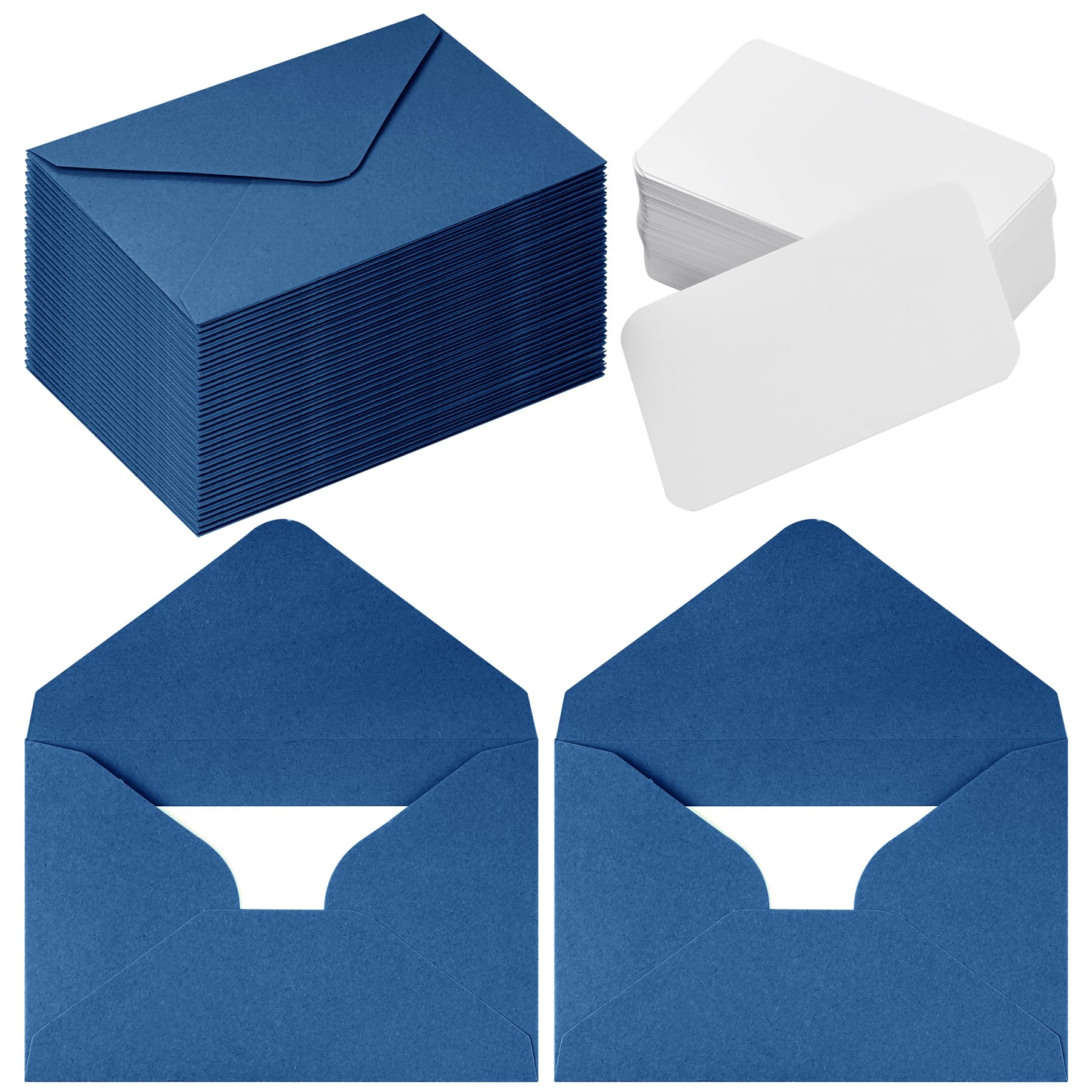 Photo 1 of jiebor 100 Sets Small Envelopes with Small Blank Gift Business Card Wedding Invitation Pocket Envelopes for Graduations Wedding Shower Holiday 2.7 x 4 Inch Navy Blue