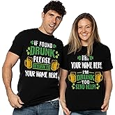 Saint Patrick's Day Custom T-Shirt Couple Add Your Name St. Patricks Men's Women's Shirts