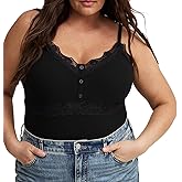 Torrid Women's Plus Size Ribbed Lace Trim Cami