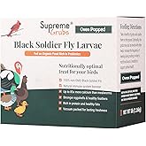 Supreme Grubs Natural Black Soldier Fly Larvae for Chickens, 85X More Calcium Than Mealworms-High Protein Grub Food Chicken Treats for Hens, Probiotic-Rich Chicken Feed, Calcium-Dense Bird Treat 5lb