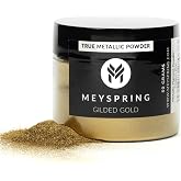 MEYSPRING Gilded Gold True Metallic Pigment for Epoxy Resin, 50g | Finely milled real-metal pigment for floating gold, lacing, liquid-metal effects, geodes, gilding and resin art