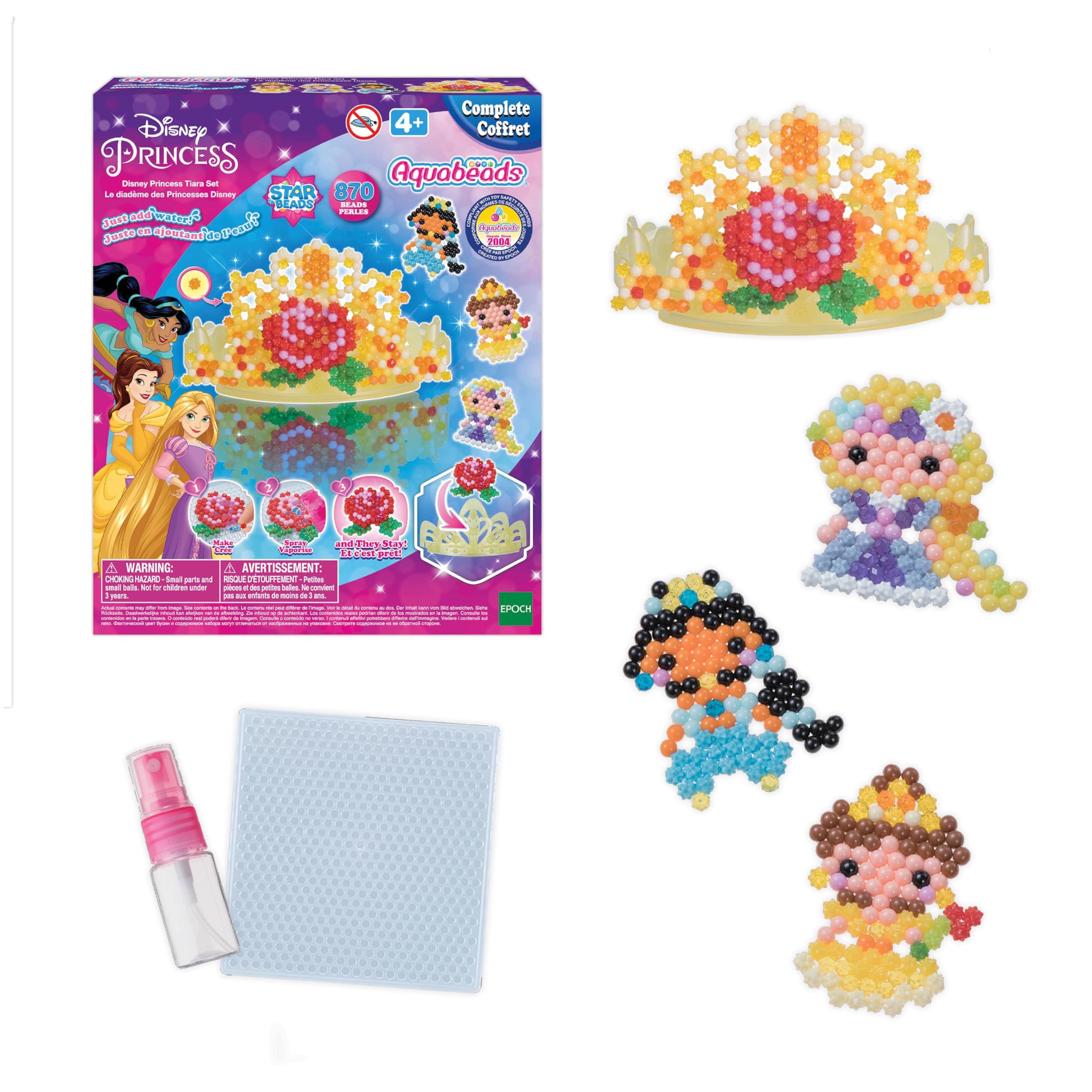 Aquabeads Disney Princess Tiara Set, Art & Craft Bead kit 31901