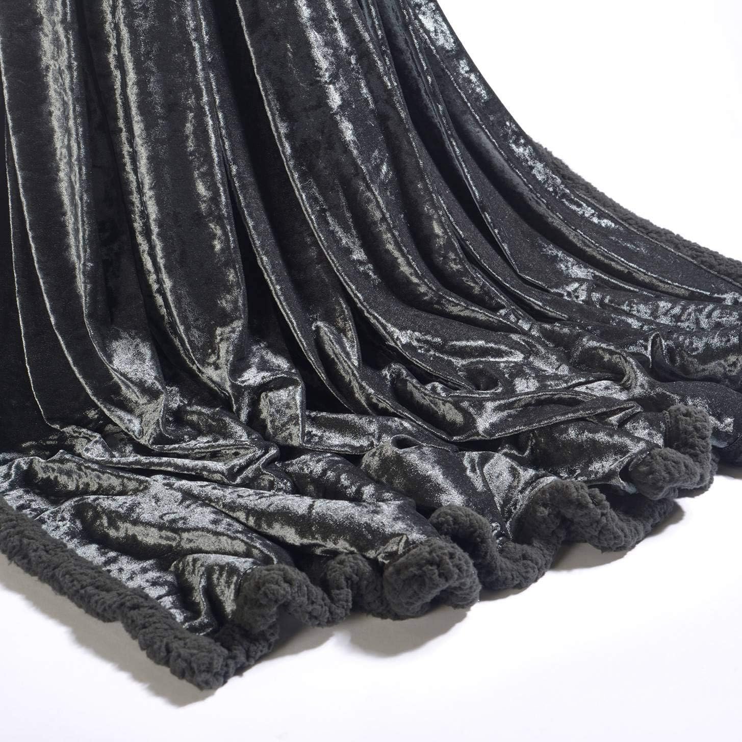 X11 Homeware Sofa Bed Throw Crushed Velvet Shiny Blanket 150x200cm