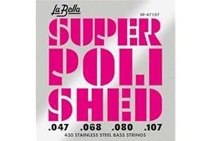 La Bella SP-47107 Super Polished Stainless Steel Bass 4-Strings Set 47-107