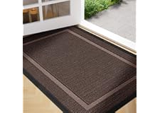 Front Door Mat Outside Entrance Indoor Doormat 36"x24", Waterproof All-Season All-Weather Entryway Mat, Natural Rubber Outdoo