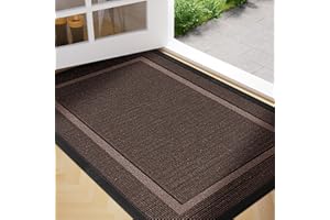 IM HOME Front Door Mat Outside Entrance Indoor Doormat 36"x24", Waterproof All-Season All-Weather Entryway Mat, Natural Rubber Outdoor Doormats, Trap Dirt and Moisture Back Door Mat for Patio Porch, Brown