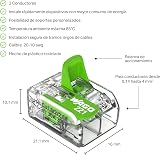 WAGO 221-422 Green Range 2-Wire 4 mm² 2-Pole Lever Splicing Connector - 100 pk view 3