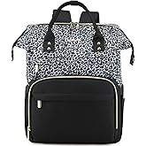LOVEVOOK College Laptop Backpack, 15.6 Inch Travel Backpack for College, Waterproof Work Backpack Woman for Teacher Nurse Anti-theft Travel Back Pack, Gifts for Women, Grey Leopard