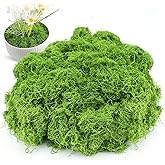Hlmsyurx 7.05 OZ Fake Moss for Potted Plants, Artificial Green Moss Decor for DIY Table Centerpieces, Gardening, Floral Wedding Decoration, Preserved Mos for Crafts (200g)