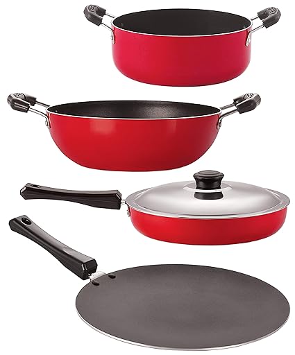 Nirlon nonstick Kitchen Cookware Combo Set 4 Piece