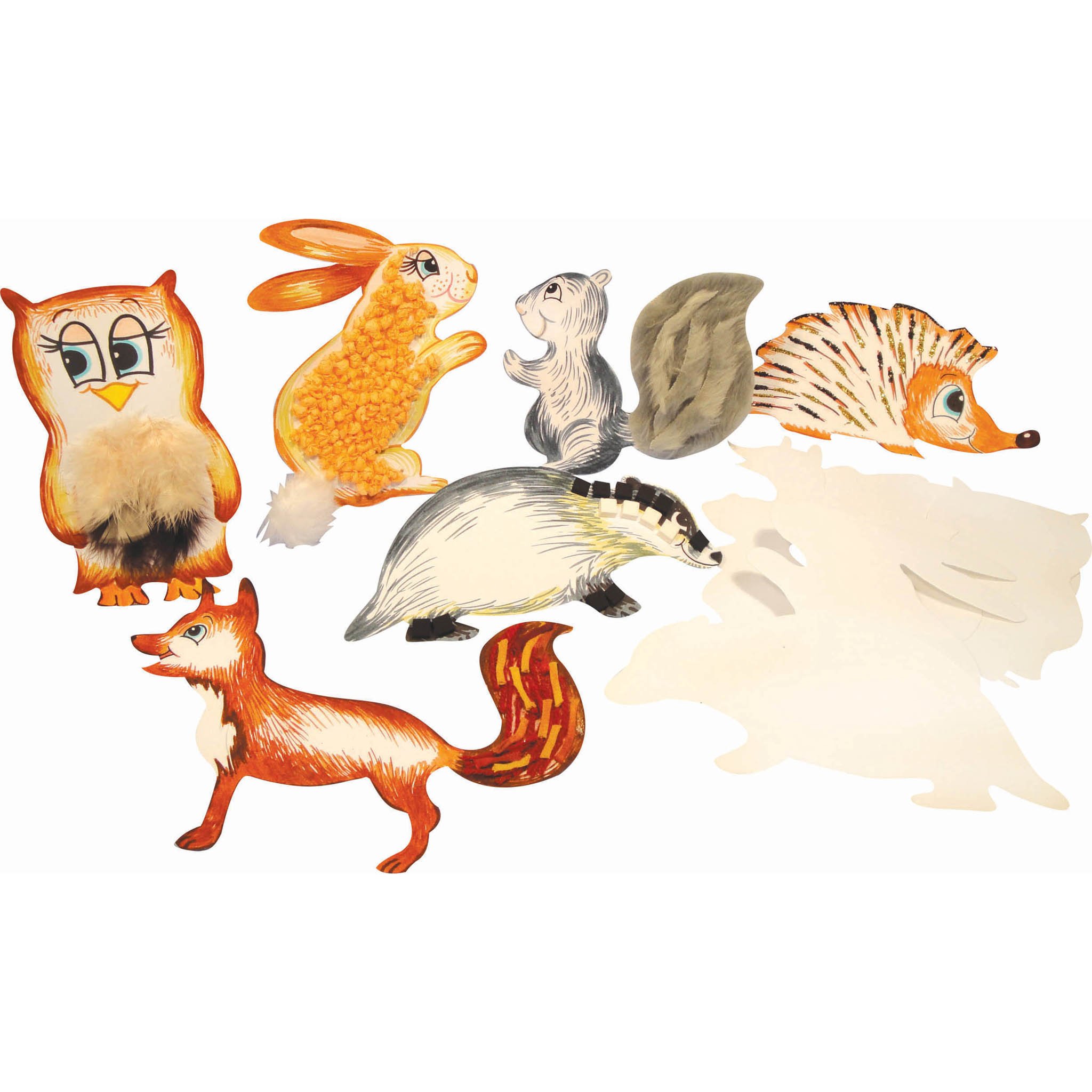 Springboard 10482 Pre-Cut Paper Woodland Creature Display Shapes (Pack of 30)
