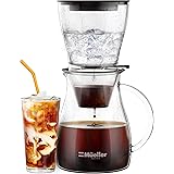 Mueller QuickBrew Smooth Cold Brew Coffee and Tea Maker 47 oz, Dripper Iced Coffee Brewer Maker with Adjustable Water Flow, S
