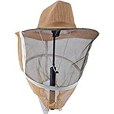 NIZEFEI Adjustable - Fit Beekeeping Hat with High Visibility Veil - Durable Cotton & Linen, 360 - Degree Protection for Beekeeping & Outdoor - Bee Keeping Supplies