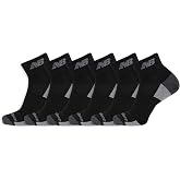 New Balance Unisex Adult Performance Recycled Ankle Socks (6-Pack) | Men's and Women's, Arch Support, Breathable Knit-in Vents, Cool &amp; Dry Moisture Wicking, Cushioned Comfort, Odor Resistant