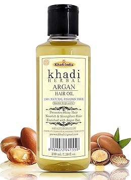Khadi Herbal Argan Hair Oil For Shiny Nourished Hair (Pack Of-1)