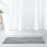 Amazon Basics Non-Slip Chenille Microfiber Bath Mat 53 x 87 cm Platinum view 1