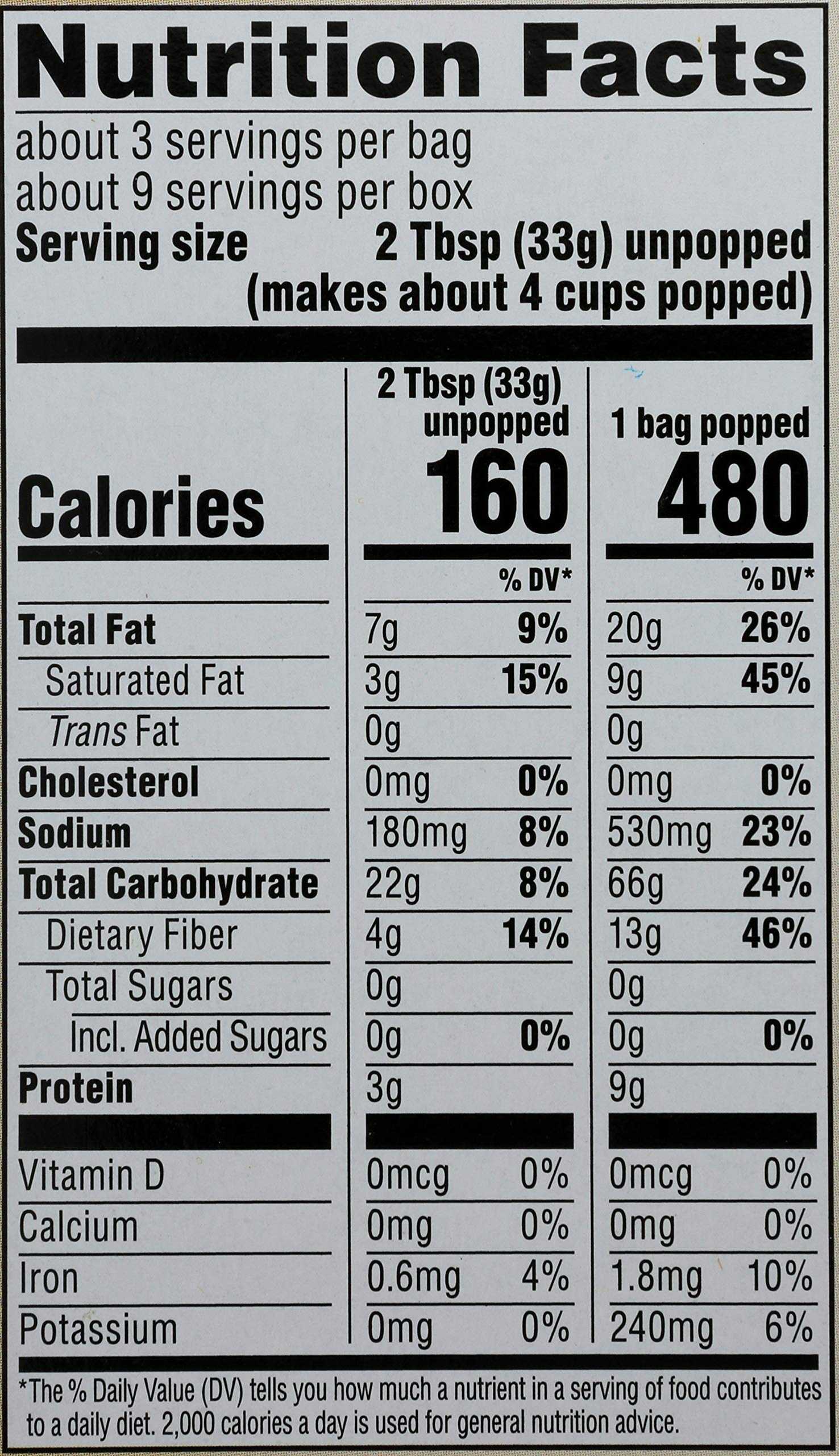 365 Everyday Value, Organic Microwave Popcorn, Butter Flavor, 3.5 Oz, 3