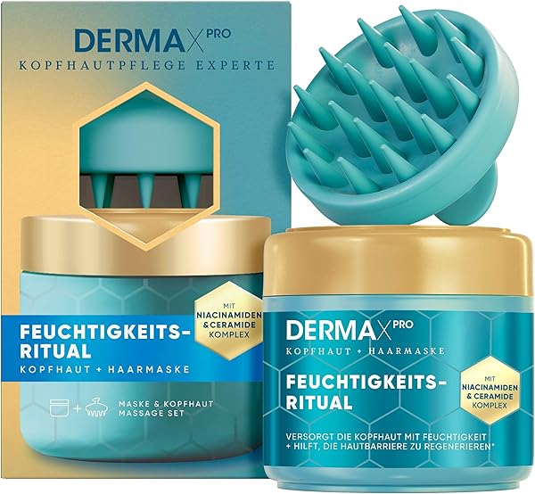 Head & Shoulders DermaXPro Feuchtigkeitsritual Kopfhaut- & Haarmaske 300ml mit Massager für trockenes Haar. Spendet Feuchtigkeit für Kopfhaut & Haare