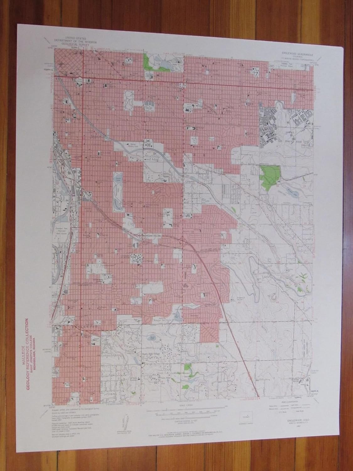 Englewood Colorado 1958 Original Vintage USGS Topo Map