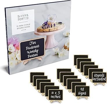 Amazon Com 18 Mini Chalkboard Signs For Food Best Party Food