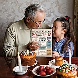 Zyulin 80th Birthday Card Gifts for Men