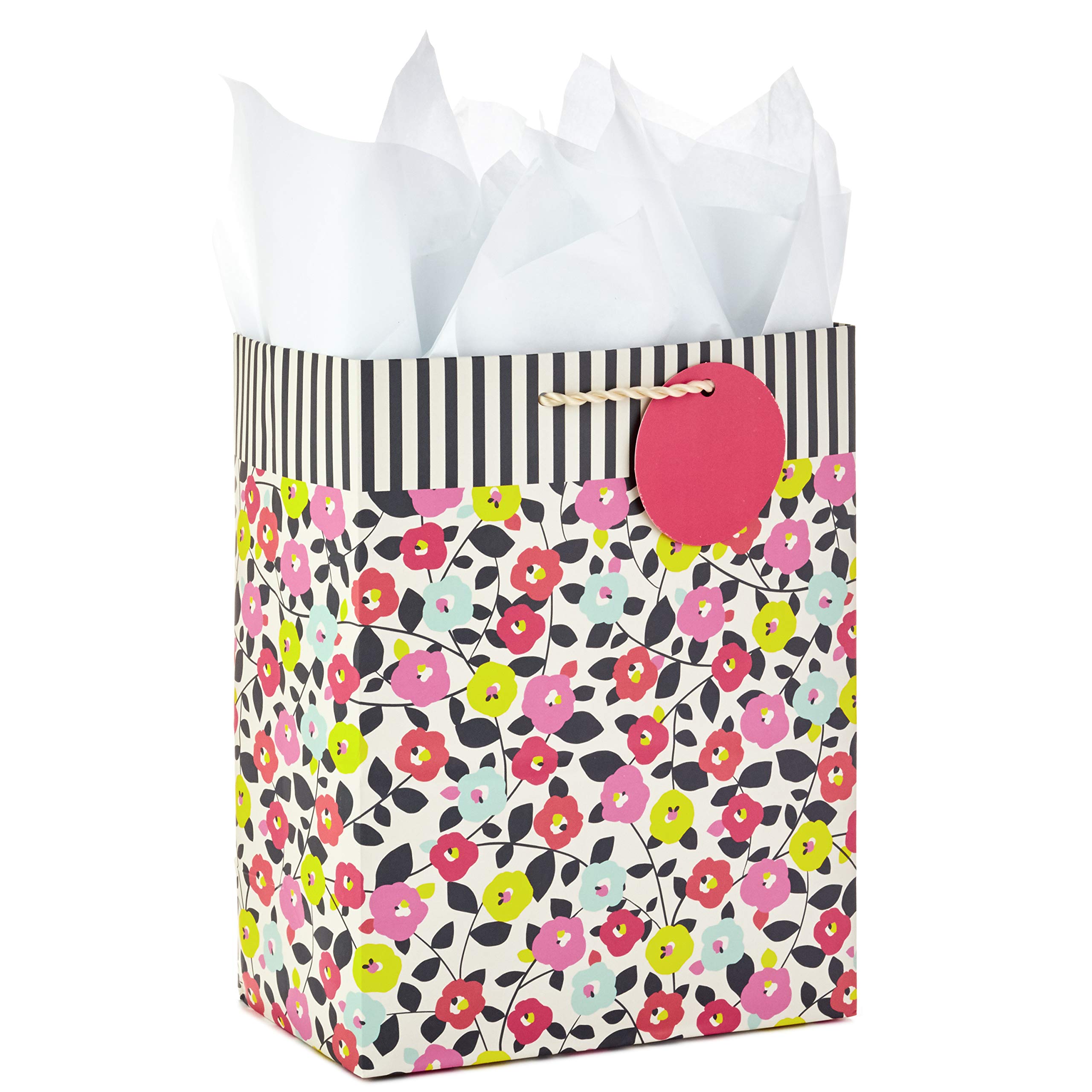 Hallmark 5WDB1136 Medium Tissue Paper (Mini Floral) Gift Bag Pink