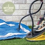 Milestone Camping 5-Litre Foot Operated Air Pump with 2 Nozzles - Light & view 5