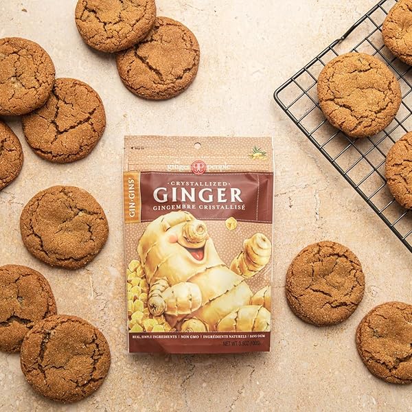 GIN GINS CRYSTALIZED GINGER – NATURAL GINGER CANDY BY THE GINGER PEOPLE – INDIVIDUALLY WRAPPED HEALTHY CANDY – 3.5 OZ BAGS – (PACK OF 1)