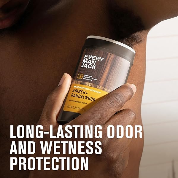 EVERY MAN JACK MEN’S SEA MINERALS + CITRON ANTIPERSPIRANT DEODORANT FOR MEN – 24-HOUR ODOR PROTECTION – 2.6 OZ (2 PACK)