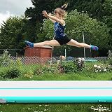 PPXIA Gymnastics Inflatable Tumbling Mat 3M-6M with Pump Green 300x100x10 cm view 8