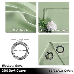 Hiasan Room Divider Blackout Curtains,Extra Wide