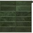 AdoDecor Peel and Stick Subway Tile Backsplash, 12" x 12", Green, 10-Sheet