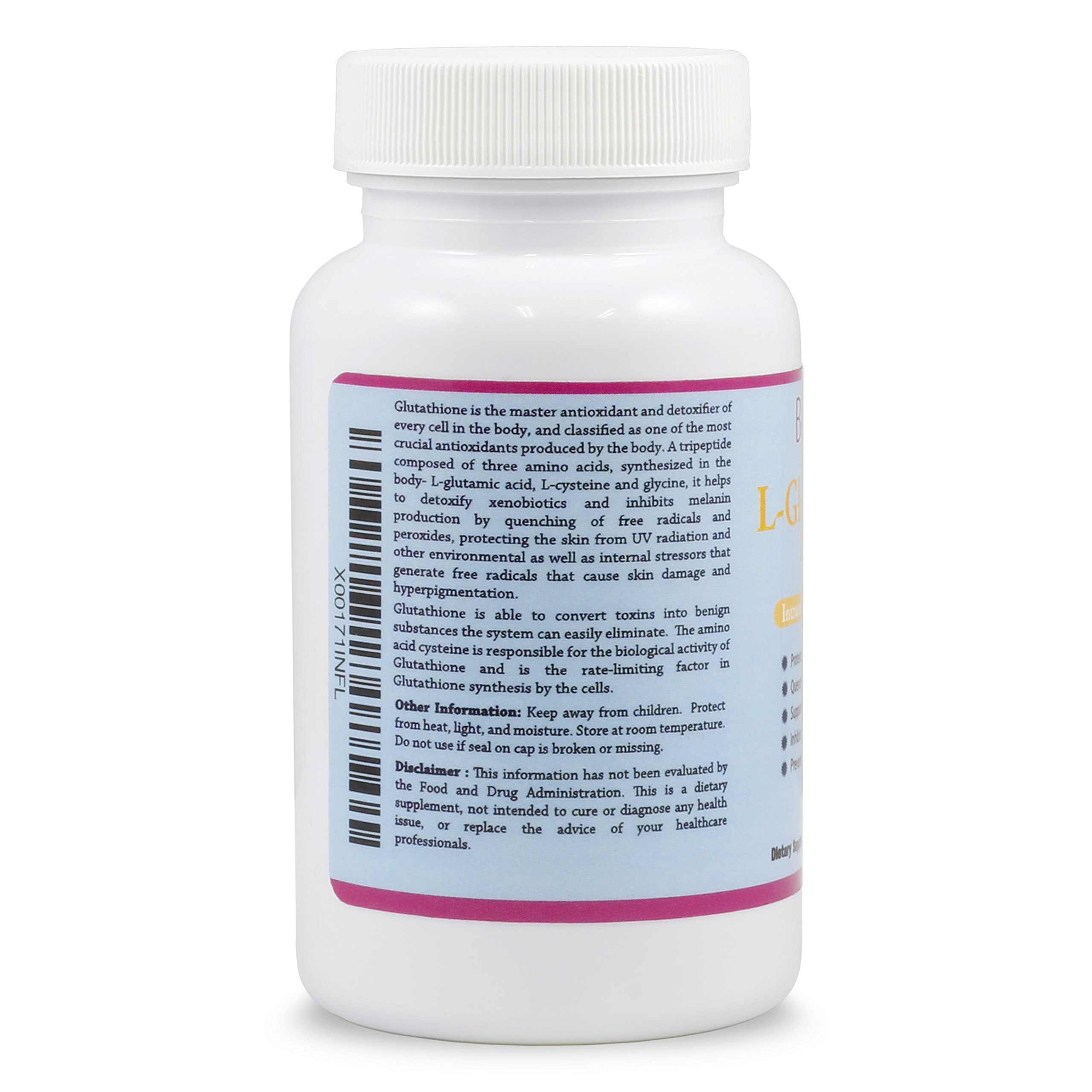 L Glutathione Skin Lightening Brightening Pills 1000 mg Antioxidant