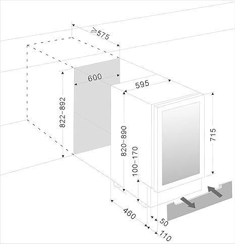Botellero vino de 40 botellas nevera para vino Nevada yw-nw40s-ssl ...