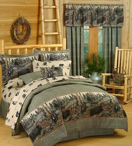 Amazon Com Kimlor The Bears Comforter Set Twin Home Kitchen