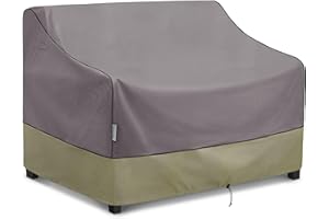 KylinLucky Patio Loveseat Cover 52W x 32D x 34H inches,2-Seater Outdoor Furniture Sofa Covers Waterproof Grey